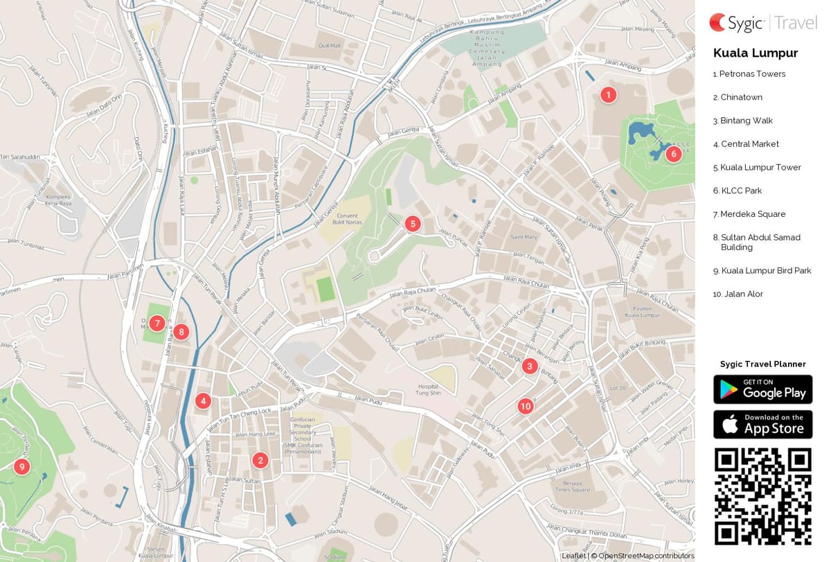Mappa di Kuala Lumpur (KL)