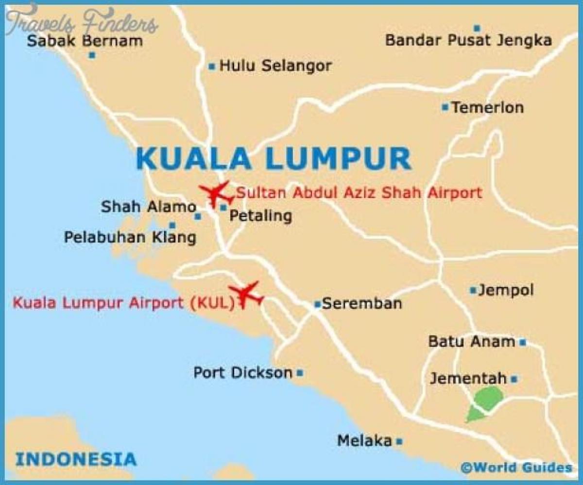 Mappa degli aeroporti di Kuala Lumpur (KL)